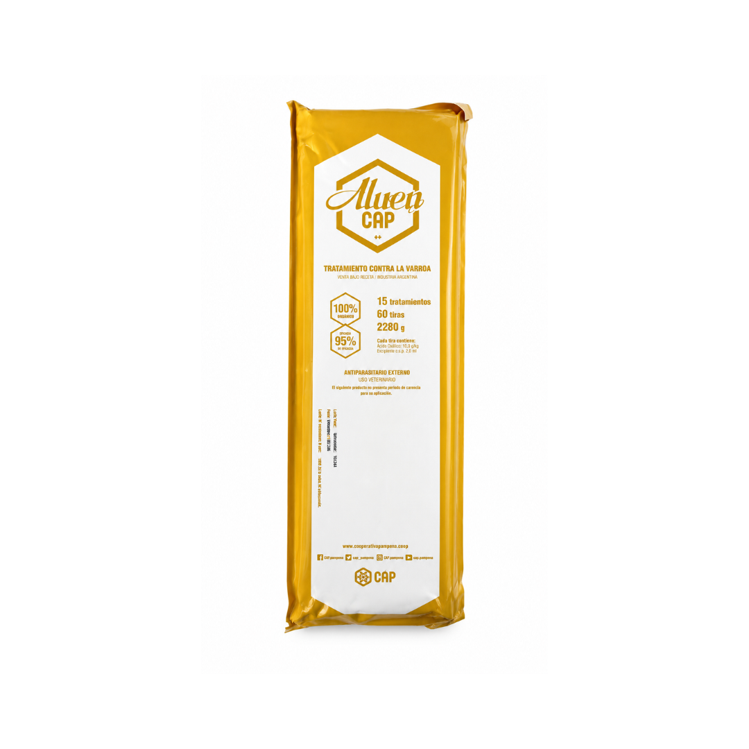Aluen CAP 60 Tiras – Tratamiento de Ácido Oxálico para Varroa