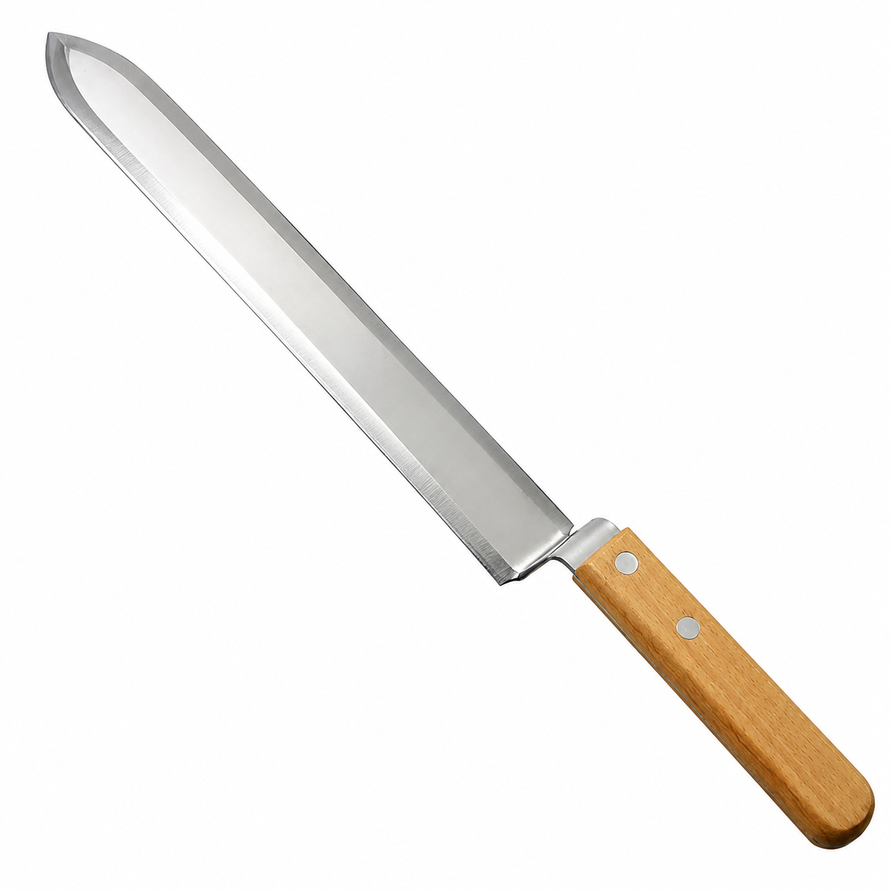 Stainless Steel Uncapping Knife with Wooden Handle