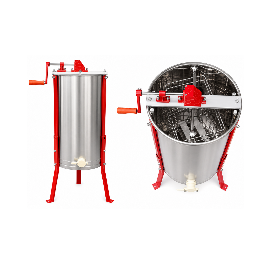 2-Frame Manual Honey Extractor – 304 Stainless Steel
