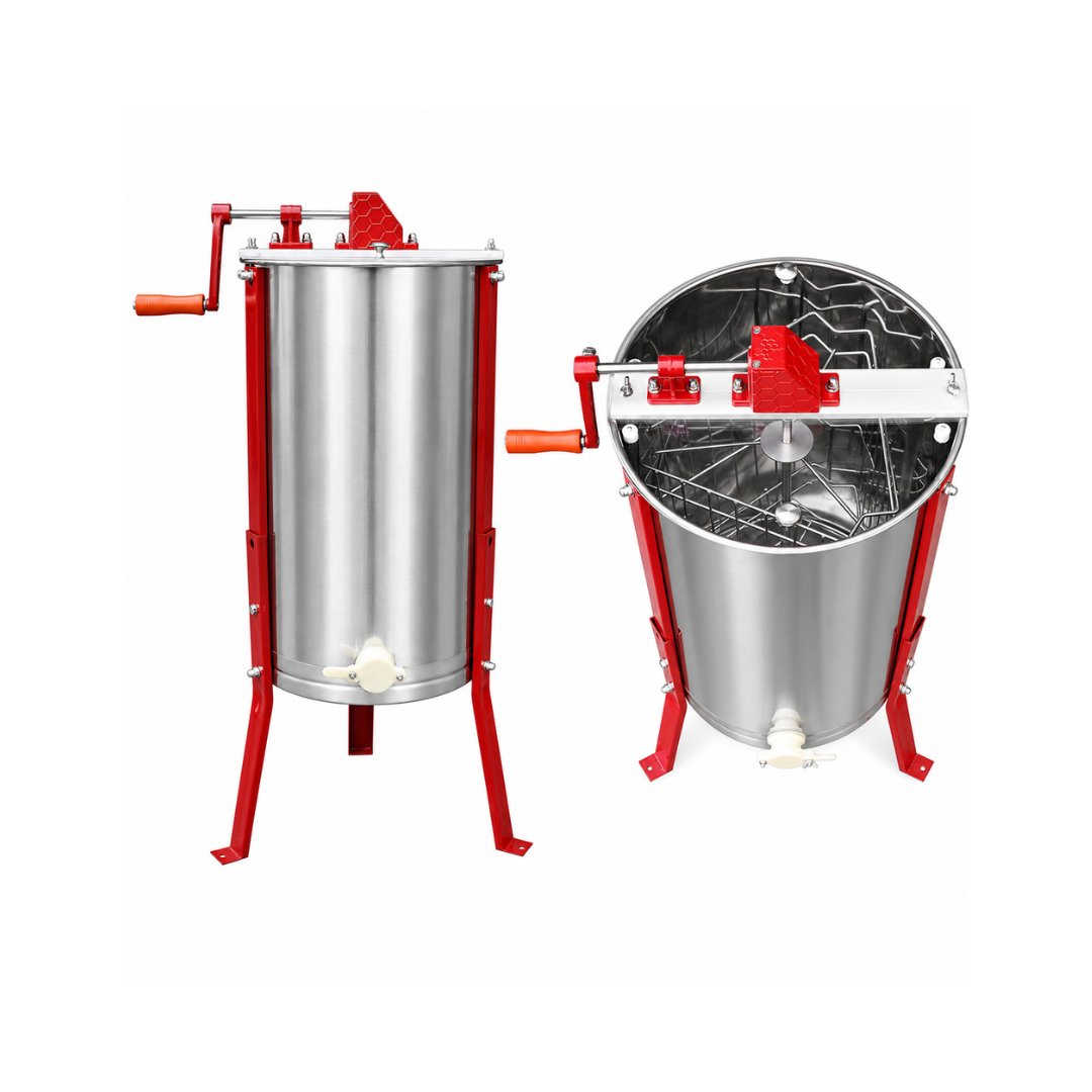 3-Frame Manual Honey Extractor – 304 Stainless Steel